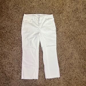 Style & Co White Straight Crop Jeans | Size 18P